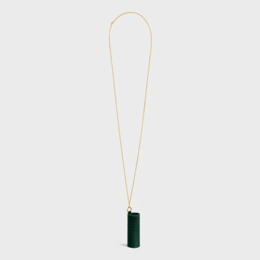 LIPSTICK NECKLACE IN LIZARD