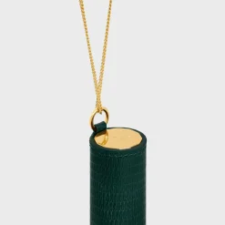 LIPSTICK NECKLACE IN LIZARD
