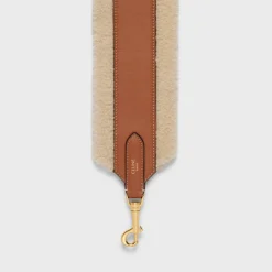 long strap in Shearling and calfskin