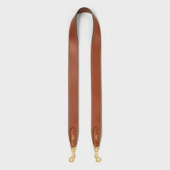 Long Strap in smooth calfskin with GOLD FINISHING
