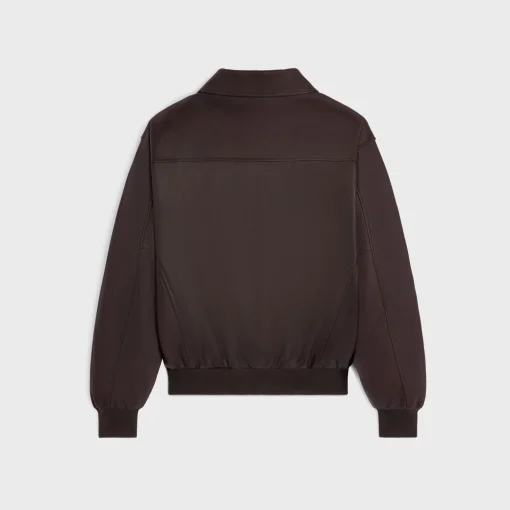 loose aviator blouson jacket in soft lambskin