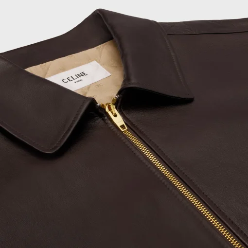 loose aviator blouson jacket in soft lambskin