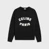 loose celine paris sweatshirt in cotton fleece