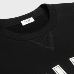 loose celine paris sweatshirt in cotton fleece