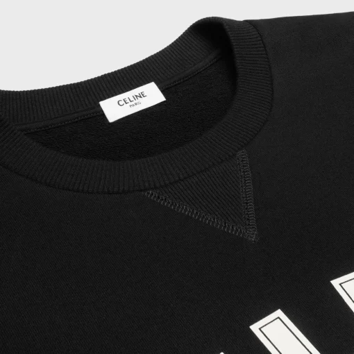 loose celine paris sweatshirt in cotton fleece