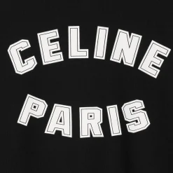 loose celine paris sweatshirt in cotton fleece