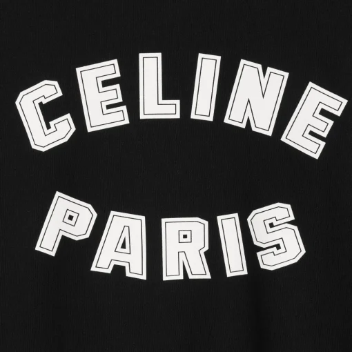 loose celine paris sweatshirt in cotton fleece