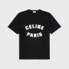 loose celine paris t-shirt in cotton jersey