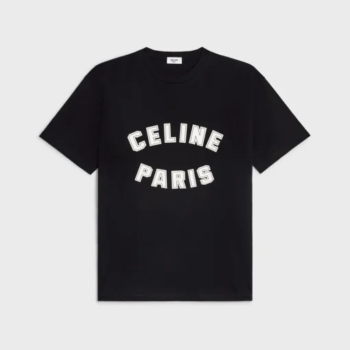 loose celine paris t-shirt in cotton jersey