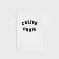 loose celine paris t-shirt in cotton jersey