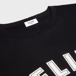 loose celine paris t-shirt in cotton jersey