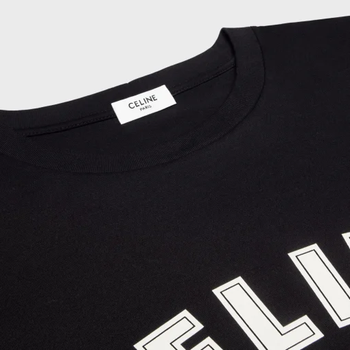 loose celine paris t-shirt in cotton jersey