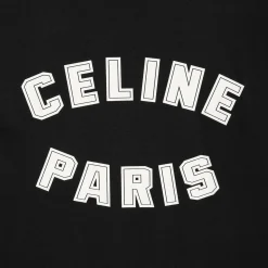 loose celine paris t-shirt in cotton jersey