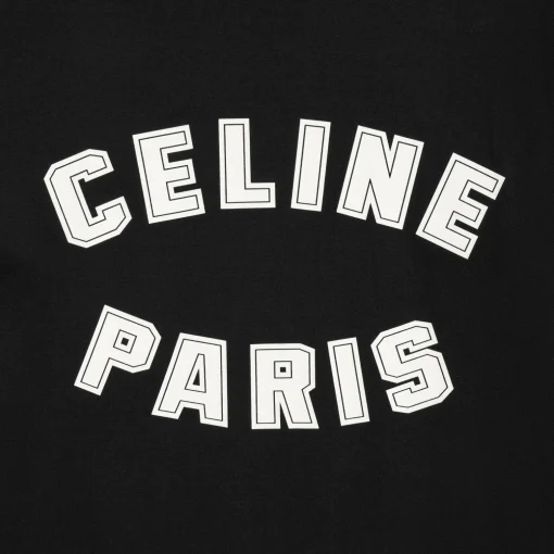 loose celine paris t-shirt in cotton jersey