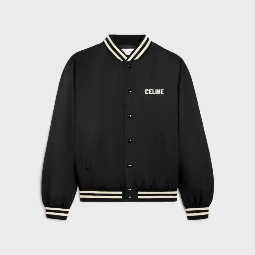 loose celine teddy jacket in nylon