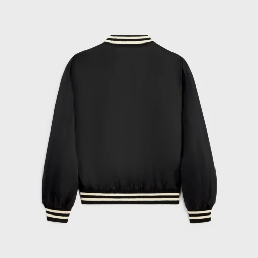 loose celine teddy jacket in nylon