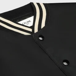 loose celine teddy jacket in nylon