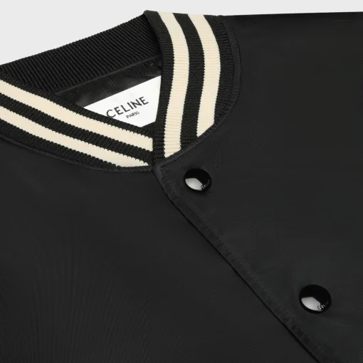 loose celine teddy jacket in nylon