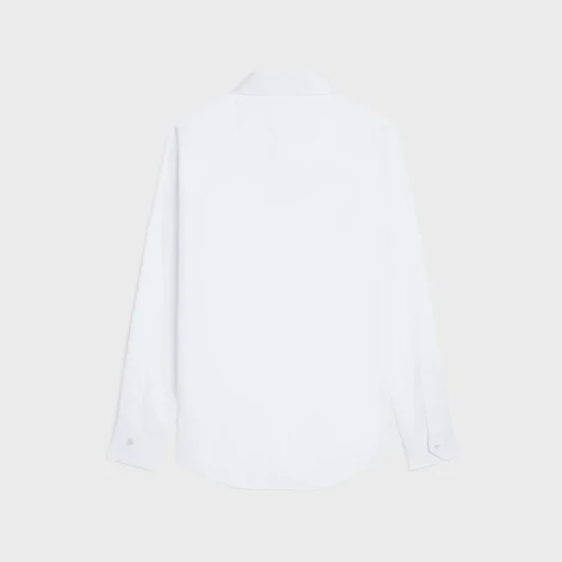 loose peter pan collar shirt in cotton poplin