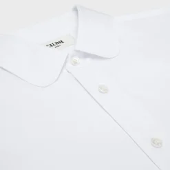 loose peter pan collar shirt in cotton poplin