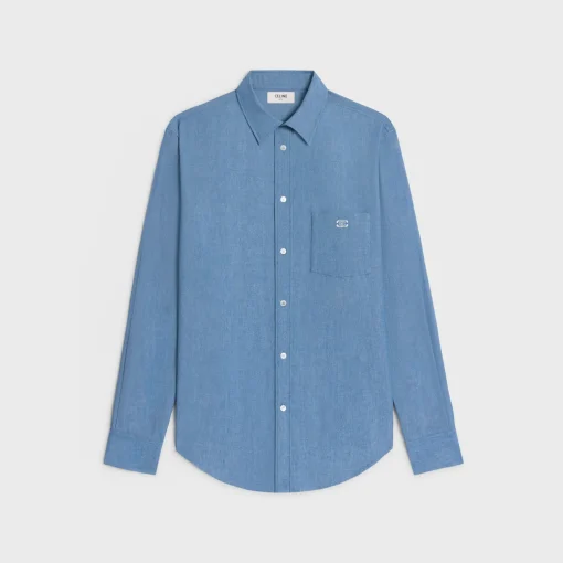 loose shirt in chambray cotton