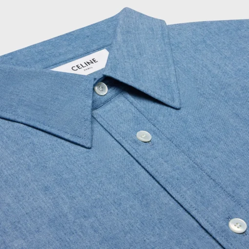 loose shirt in chambray cotton