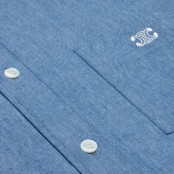 loose shirt in chambray cotton
