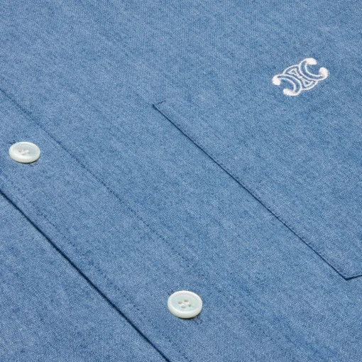 loose shirt in chambray cotton
