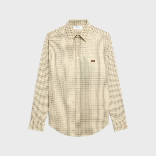 loose shirt in checked cotton