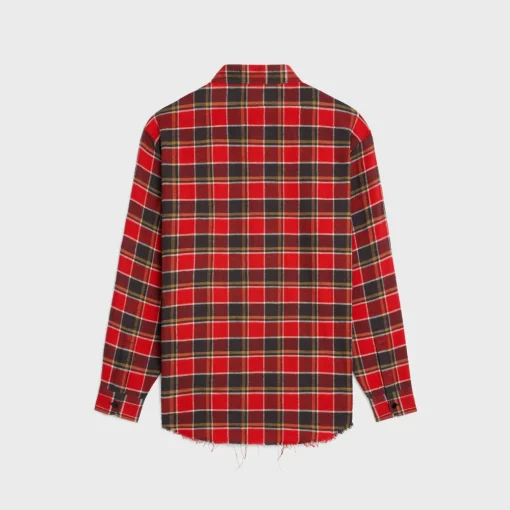 loose shirt in checked cotton