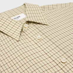 loose shirt in checked cotton
