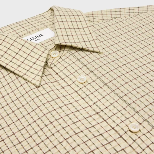 loose shirt in checked cotton