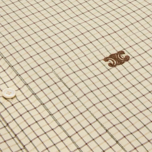 loose shirt in checked cotton