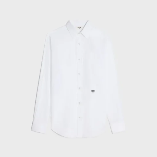 loose shirt in cotton poplin