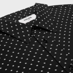 loose shirt in printed viscose