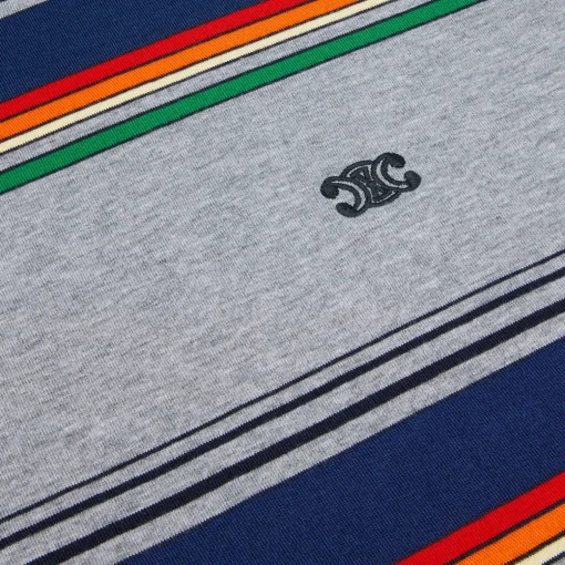 loose triomphe t-shirt in striped cotton jersey