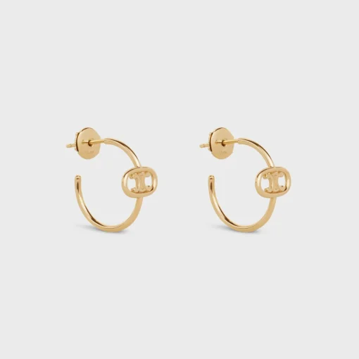 Maillon Triomphe Hoops in Yellow Gold
