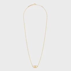 Maillon Triomphe Necklace in Yellow Gold and Diamonds