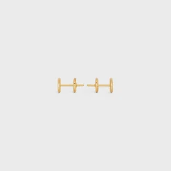 Maillon Triomphe Studs in Yellow Gold