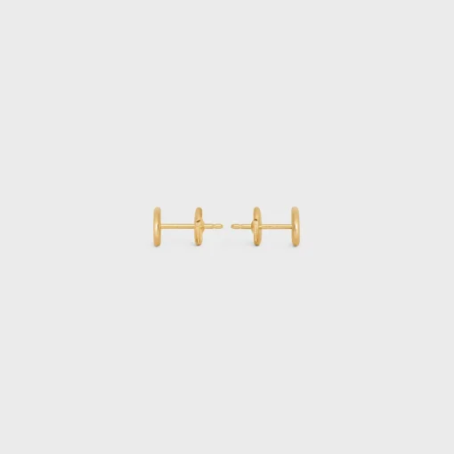 Maillon Triomphe Studs in Yellow Gold