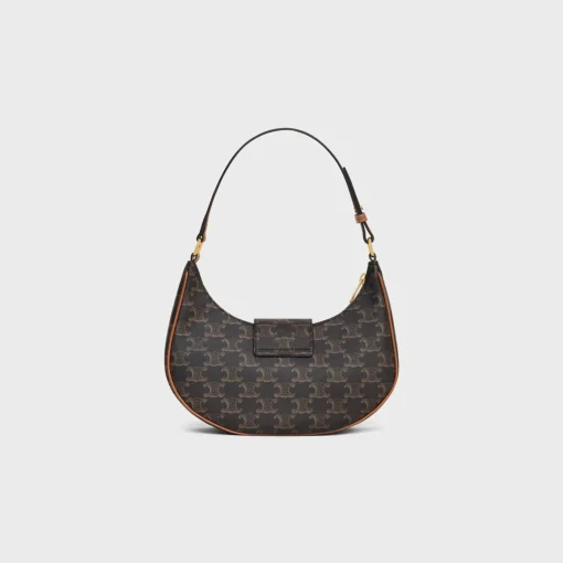 MEDIUM AVA TRIOMPHE BAG in Triomphe Canvas and calfskin