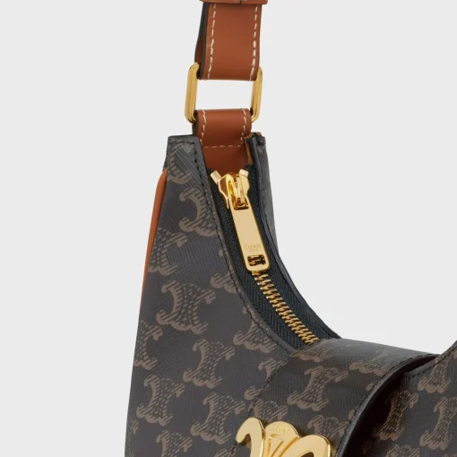 MEDIUM AVA TRIOMPHE BAG in Triomphe Canvas and calfskin
