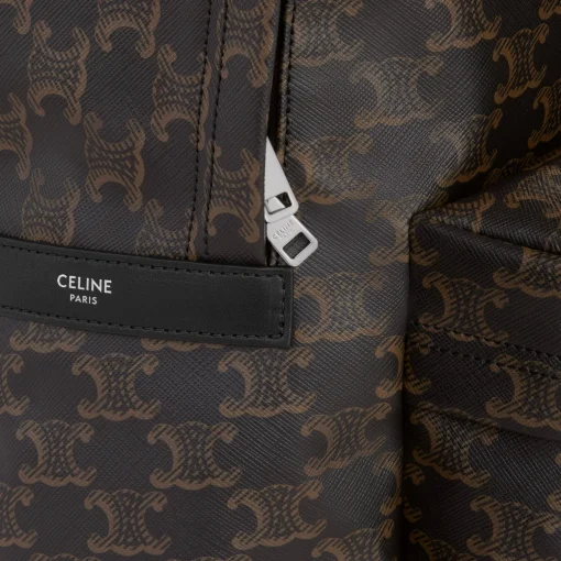 Medium Backpack in Triomphe Canvas and Calfskin