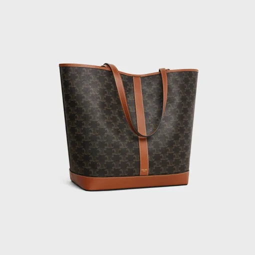 MEDIUM CABAS in Triomphe Canvas and calfskin