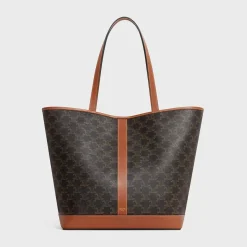 MEDIUM CABAS in Triomphe Canvas and calfskin