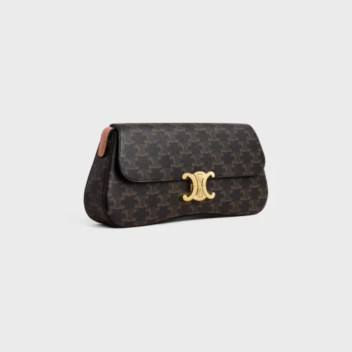 MEDIUM CELINE LOLA BAG in Triomphe Canvas and Calfskin