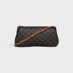 MEDIUM CELINE LOLA BAG in Triomphe Canvas and Calfskin