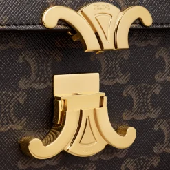 MEDIUM CELINE LOLA BAG in Triomphe Canvas and Calfskin