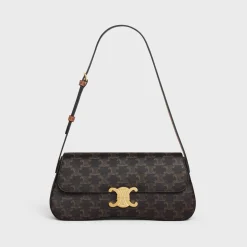 MEDIUM CELINE LOLA BAG in Triomphe Canvas and Calfskin