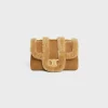 Medium Celine Victoire Bag in SUEDE CALFSKIN AND SHEARLING